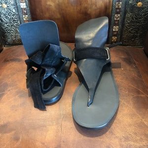 Rag & Bone Black Leather Women's Sandals